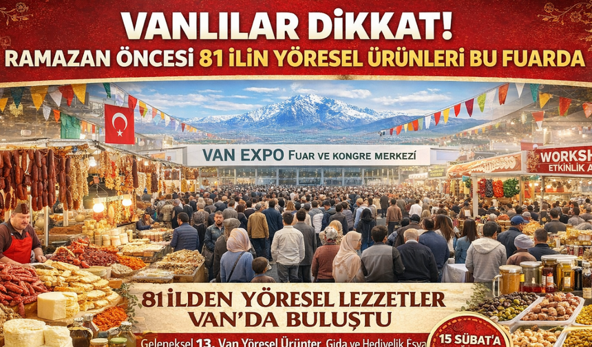 Vanlılar Dikkat! Ramazan Öncesi 81 İlin Yöresel Ürünleri Bu Fuarda