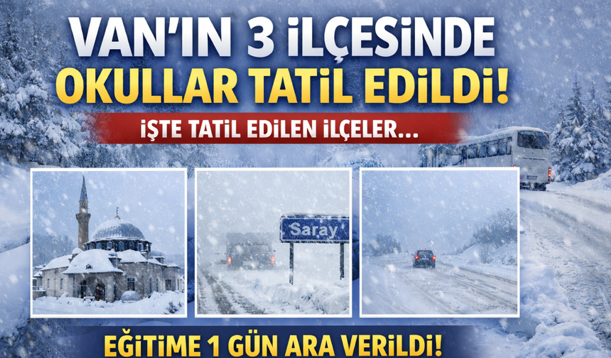 Van’da Saray, Çaldıran ve Muradiye’de okullar 11 Şubat 2026’da  tatil edildi