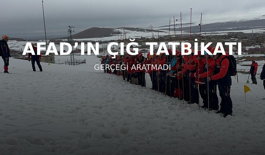 Abalı Kayak Merkezi’nde Gerçeğini Aratmayan Çığ Senaryosu