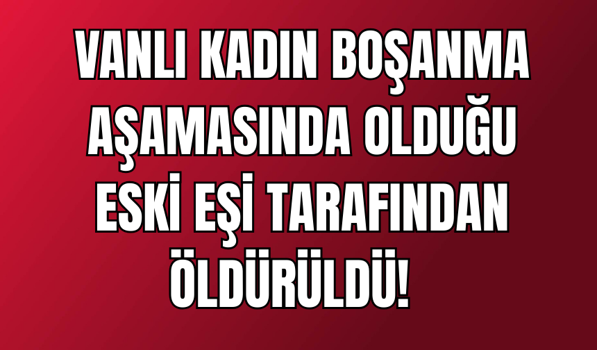 Vanlı Kadın Çocuklarının Gözü Önünde Öldürüldü!