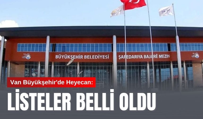 Van Büyükşehir'de Görevde Yükselme Sınav Listeleri Açıklandı