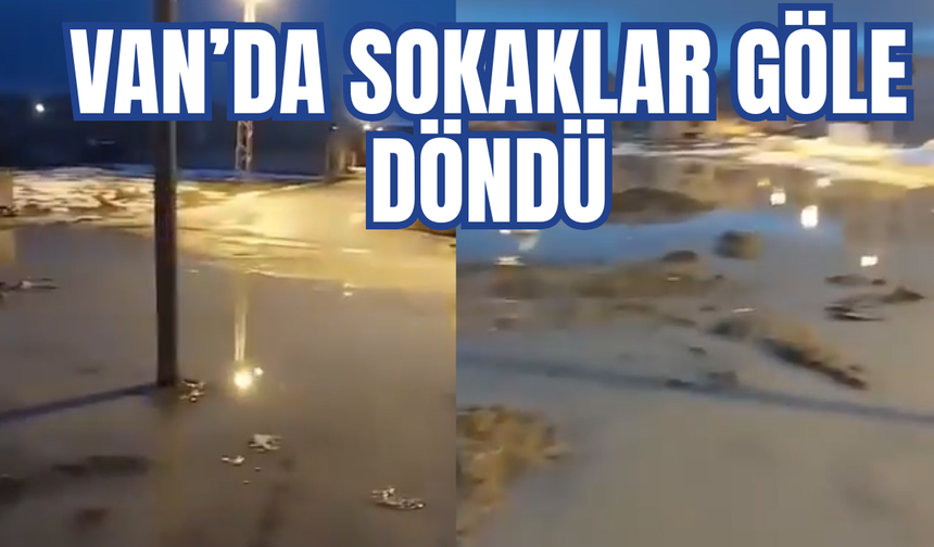 Van’da evler ve sokakları su bastı!