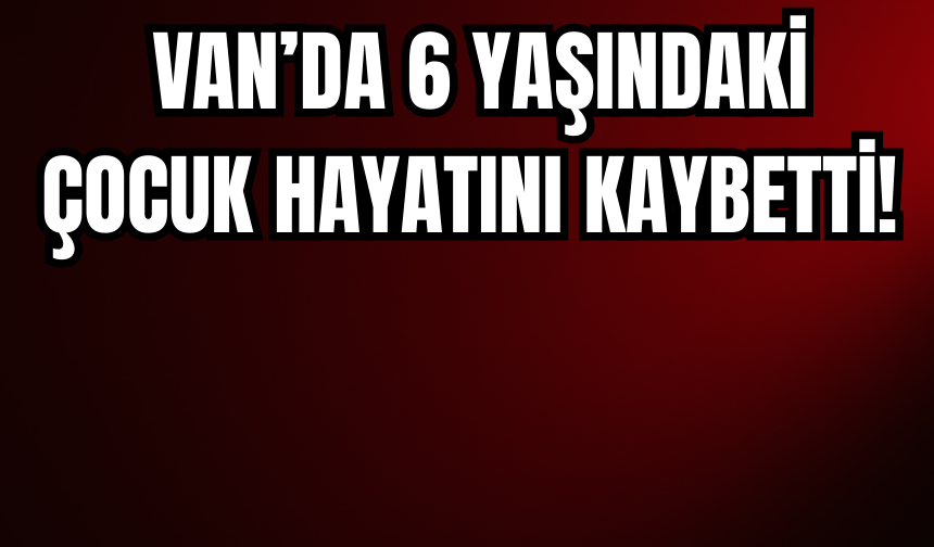 Çatak’tan Acı Haber: 6 Yaşındaki Muhammed Hayatını Kaybetti!