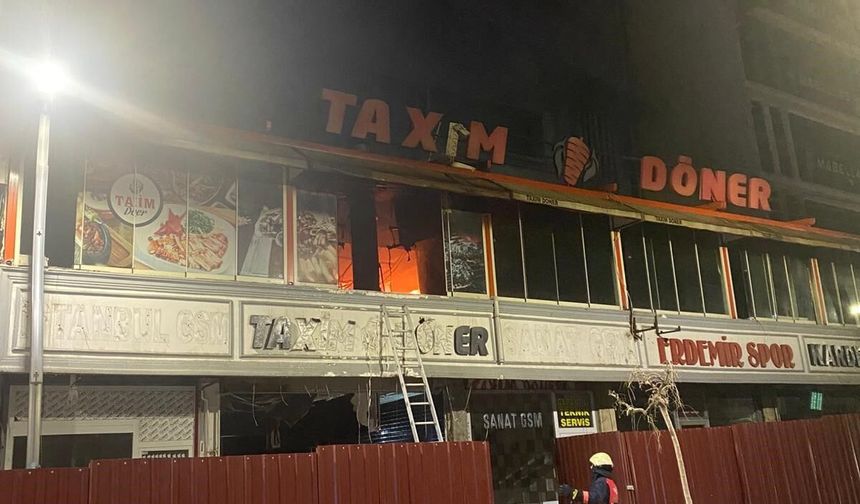 Van’da Dönerci Dükkânında Korkutan Yangın