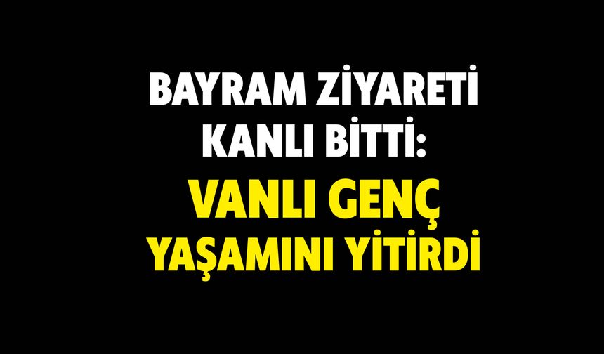 Bayram Ziyareti Kanlı Bitti: Vanlı Genç  Yaşamını Yitirdi