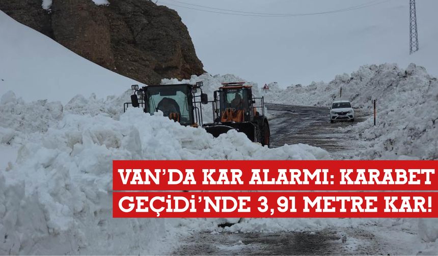 Van’da Kar Alarmı: Karabet Geçidi’nde 3,91 Metre Kar!