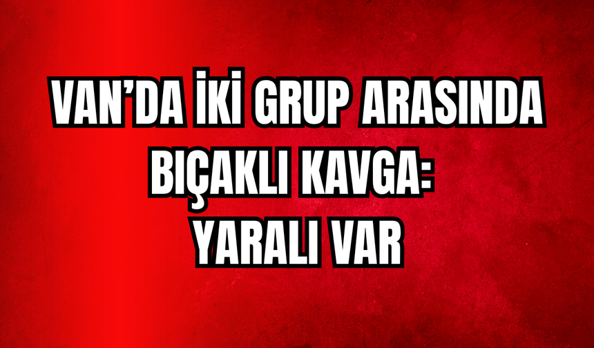 Van’da Bıçaklı Kavga: 1 Yaralı