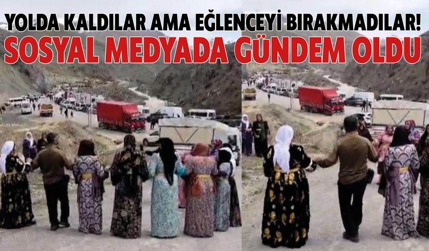 Yolda Kaldılar Ama Eğlenceyi Bırakmadılar!  Sosyal Medyada Gündem Oldu!