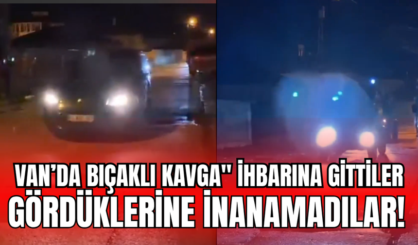 Van’da Polisler "Bıçaklı Kavga" İhbarına Gittiler, Gördüklerine İnanamadılar!