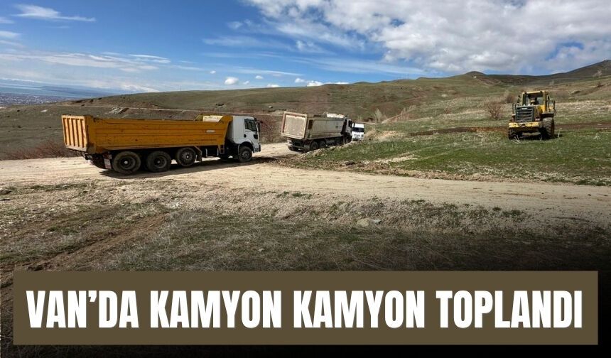 Van’da Yüzlerce Kamyon Gübre Toplandı