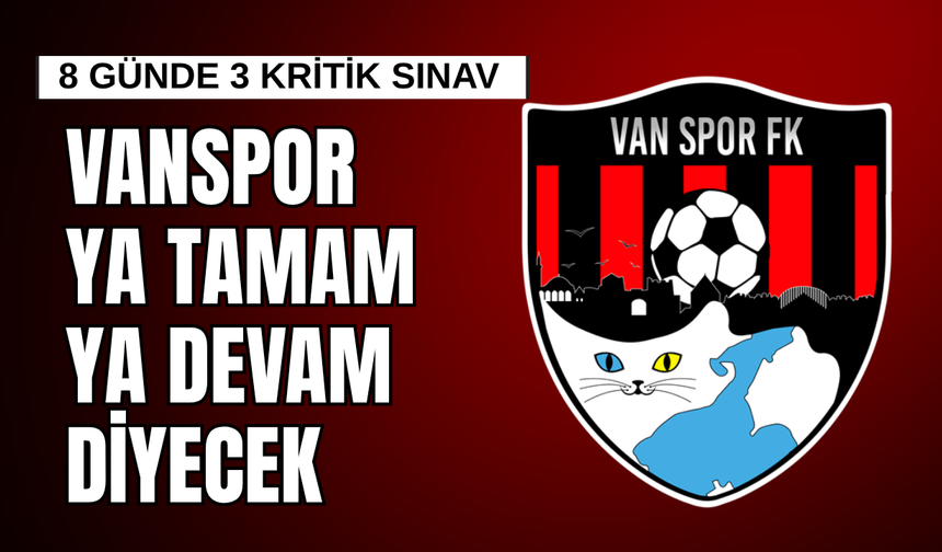 Vanspor’da Kader Haftası! 8 Günde 3 Kritik Sınav!