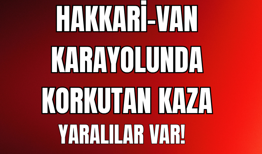 Hakkari-Van Karayolunda Korkutan Kaza: Yaralılar Var!