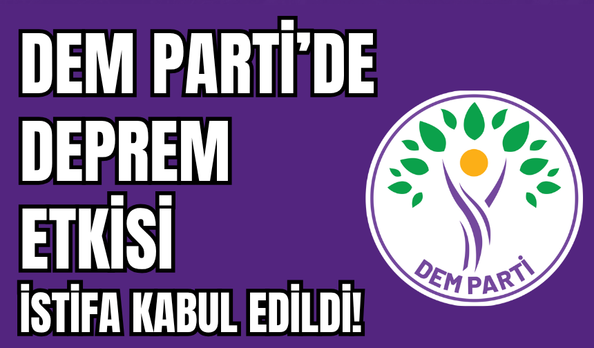 DEM Parti’de İstifa Kabul Edildi!