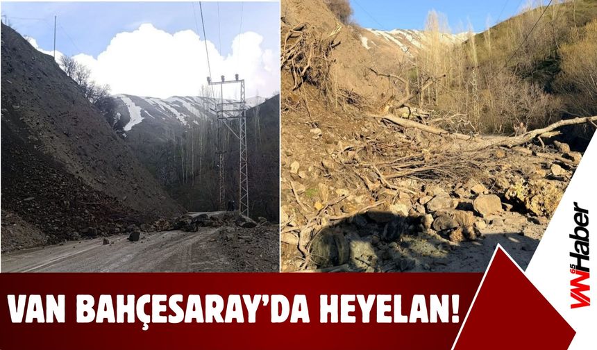 Van Bahçesaray’da Heyelan!