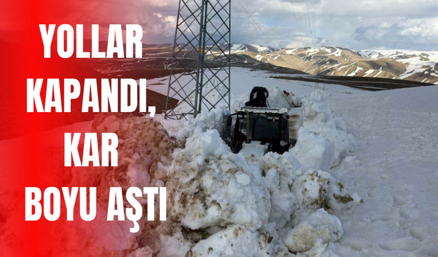 Yollar Kapandı, Kar Boyu Aştı!  İşte Van’daki O Zorlu Anlar!