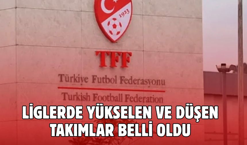 TFF Kararları Resmileşti: Liglerde Yükselen ve Düşen Takımlar Belli Oldu
