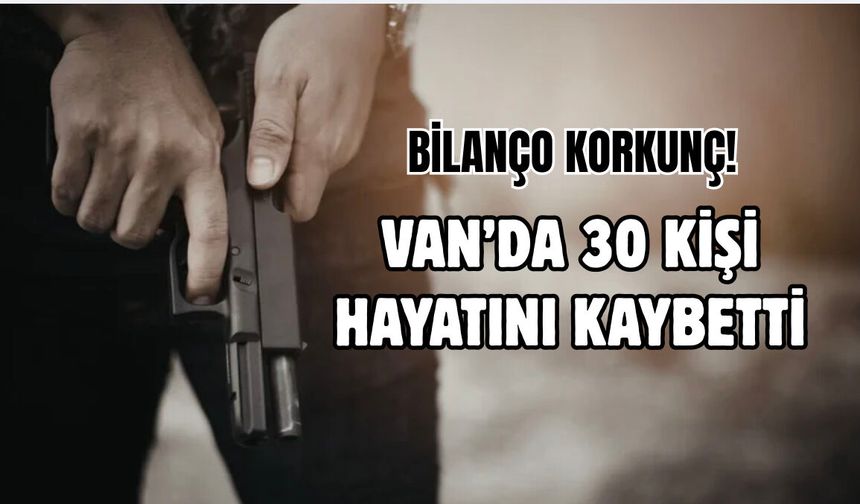 Korkutan silahlı şiddet bilançosu!  Van’da tam 30 kişi hayatını kaybetti!