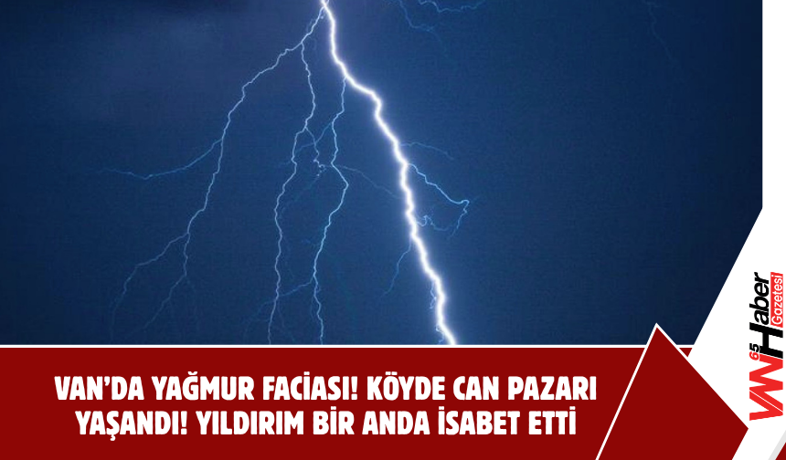 Van’da Bir Anda Ortalık Karıştı! Yıldırım Bir Anda İsabet Etti