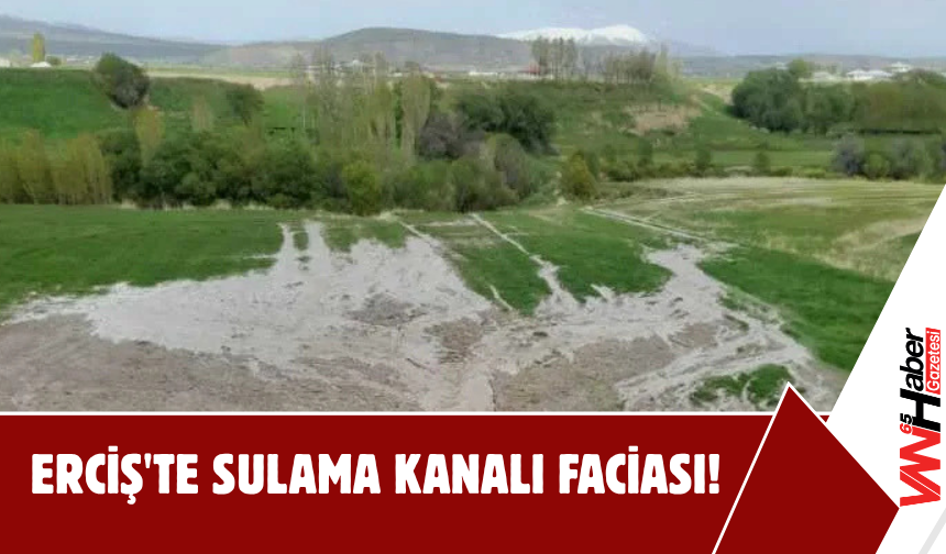 Erciş'te Sulama Kanalı Faciası! Taşan Sular Tarlaları ve Ağaçları Vurdu