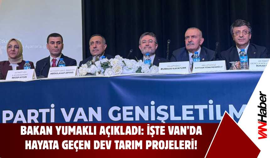 Bakan Yumaklı Açıkladı: İşte Van’da Hayata Geçen Tarım Projeleri!