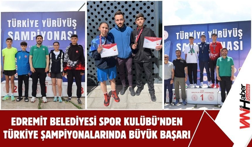 Edremit Belediyesi Spor Kulübü’nden Türkiye Şampiyonalarında Büyük Başarı