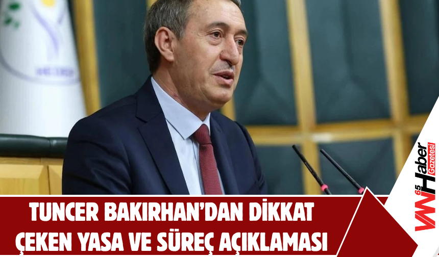 Tuncer Bakırhan’dan Yasa Ve Süreç Açıklaması