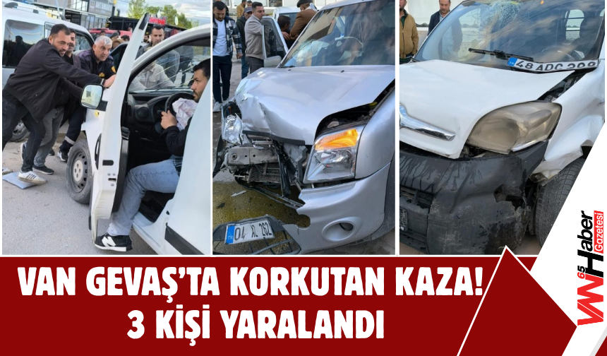 Van Gevaş’ta Korkutan Kaza! 3 Kişi Yaralandı!