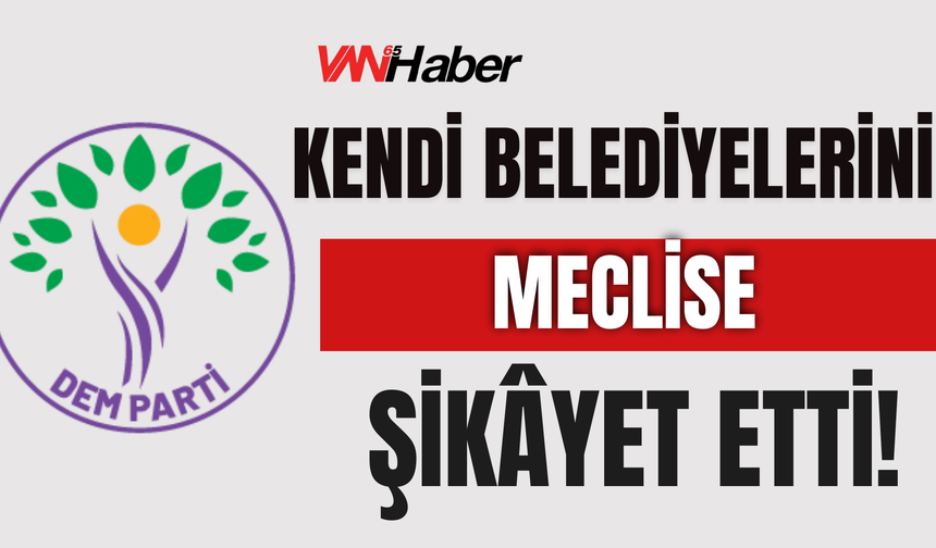 DEM Partili Milletvekili Kendi Belediyelerini Meclise Şikâyet Etti!