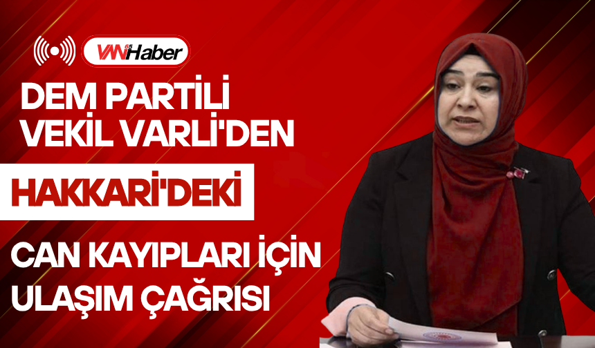 DEM Partili Vekil Varli'den Hakkari'deki Can Kayıpları İçin Ulaşım Çağrısı