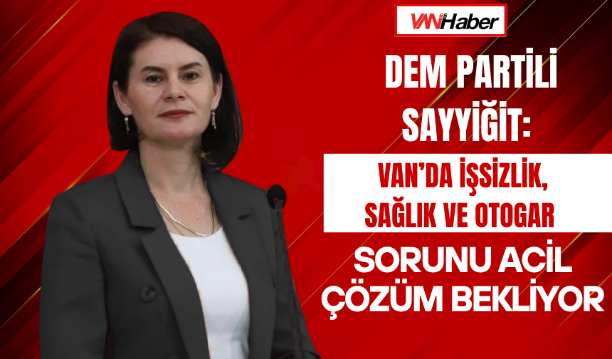 DEM Partili Sayyiğit: Van’da İşsizlik, Sağlık ve Otogar Sorunu Acil Çözüm Bekliyor