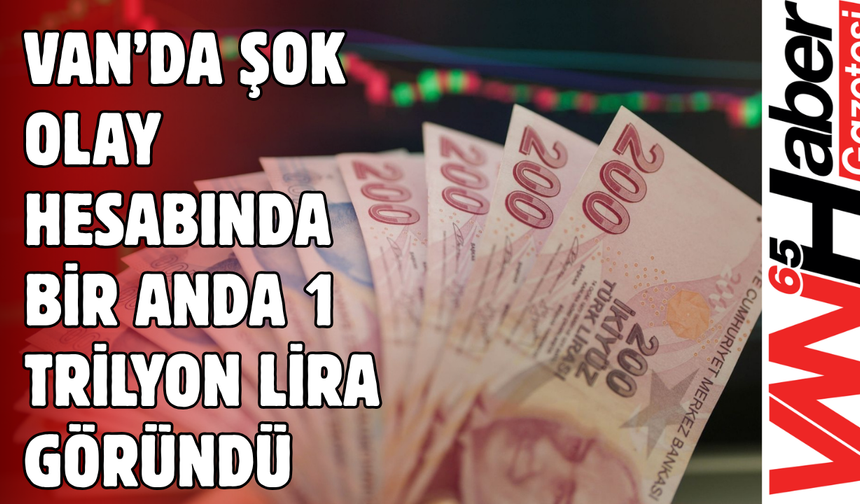 Van’da Şok Olay: Hesabında Bir Anda 1 Trilyon Lira Göründü