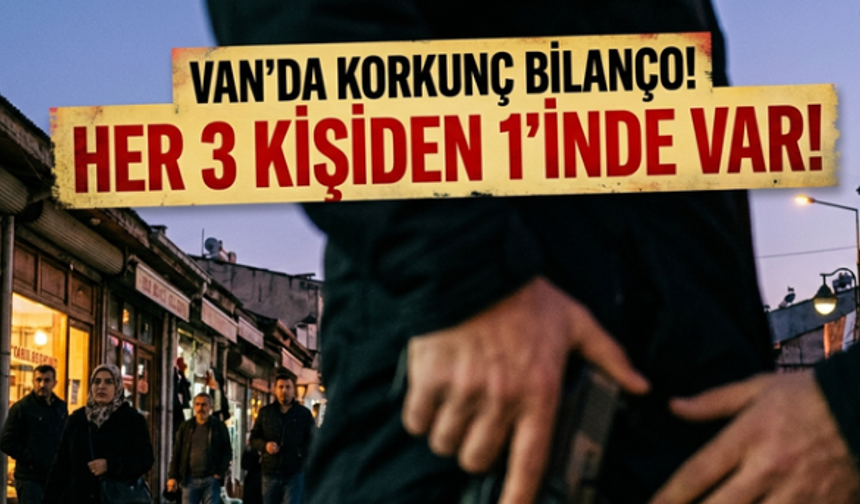 Van'da Korkunç Bilanço! Her 3 kişiden 1'inde silah var!