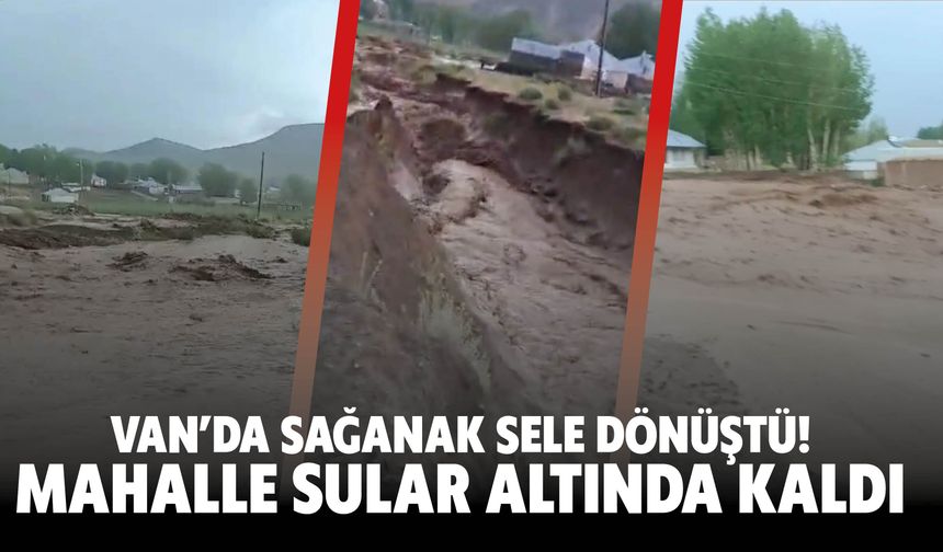 Van'da Sağanak Sele Dönüştü! Mahalle Sular Altında Kaldı