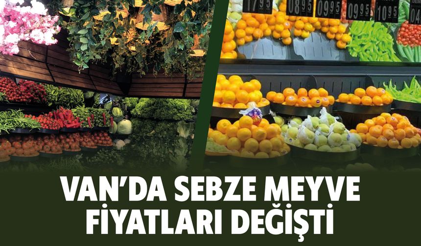 Van'da Sebze Meyve Fiyatları Değişti!