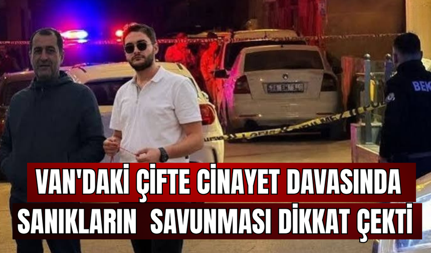 "Ben öldürme kastıyla gitmedim” dedi! Van'daki çifte cinayet davasında dikkat çeken savunma