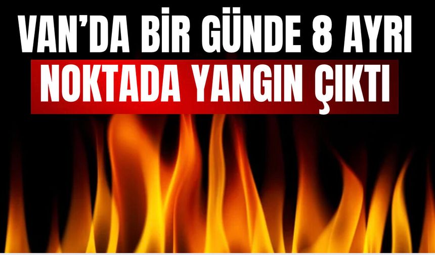 Van'da Bir Günde 8 Ayrı Yangın