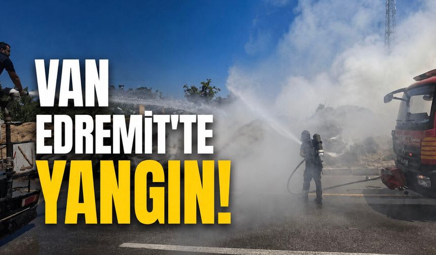 Van Edremit’te ot yangını söndürüldü