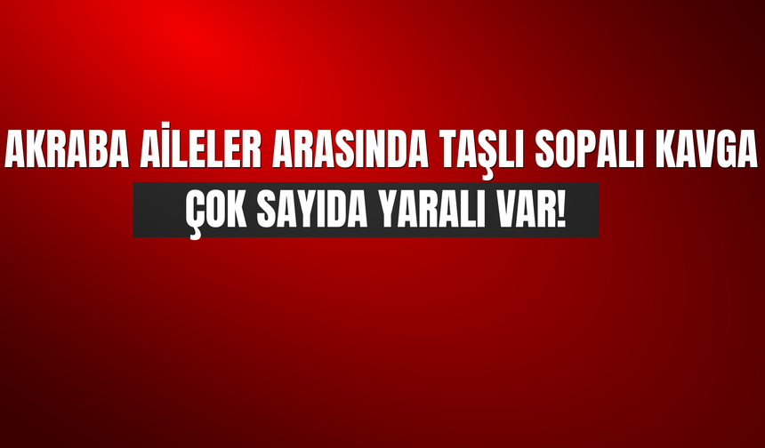 Ağrı'da Akraba Aileler Arasında Taşlı Sopalı Kavga: Çok Sayıda Yaralı Var!