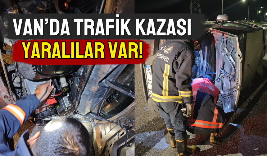 Van Edremit’te Kapalı Kasa Kamyonet Devrildi: 3 Kişi Yaralandı