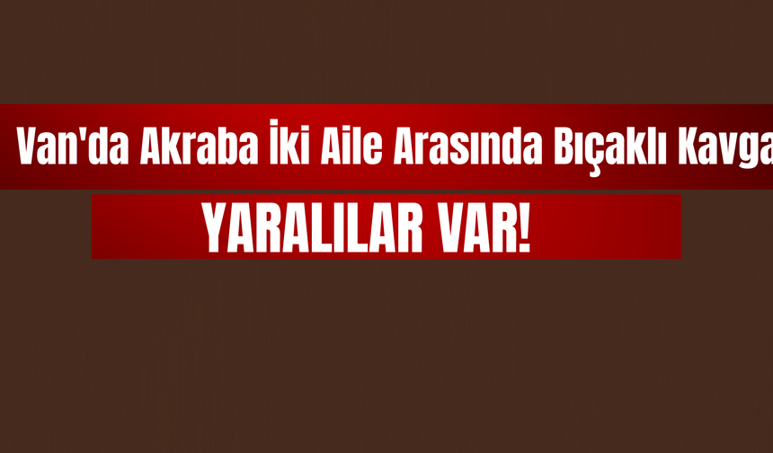 Van'da Akraba İki Aile Arasında Bıçaklı Kavga: Yaralılar Var!