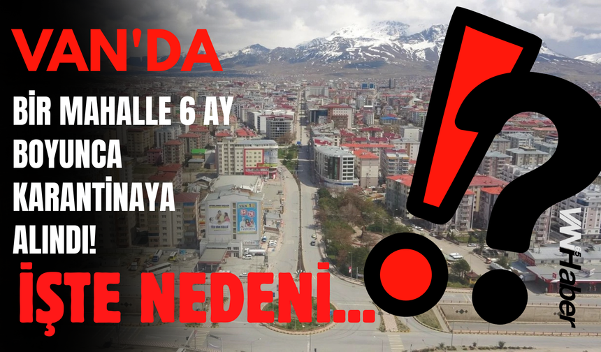 Van'da Bir Mahalle 6 Ay Boyunca Karantinaya Alındı! İşte Nedeni…