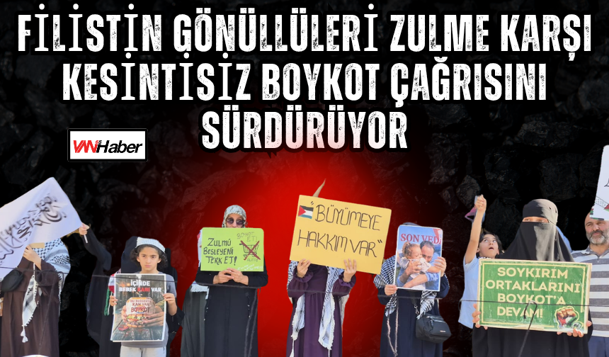 Van'da  Filistin Gönüllüleri Her Hafta Meydanlarda