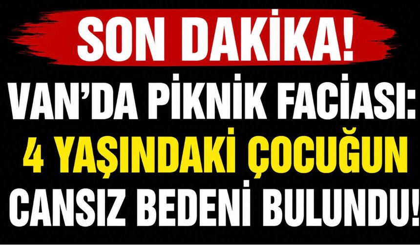Son Dakika! Van’da piknik faciası: 4 yaşındaki çocuk boğuldu