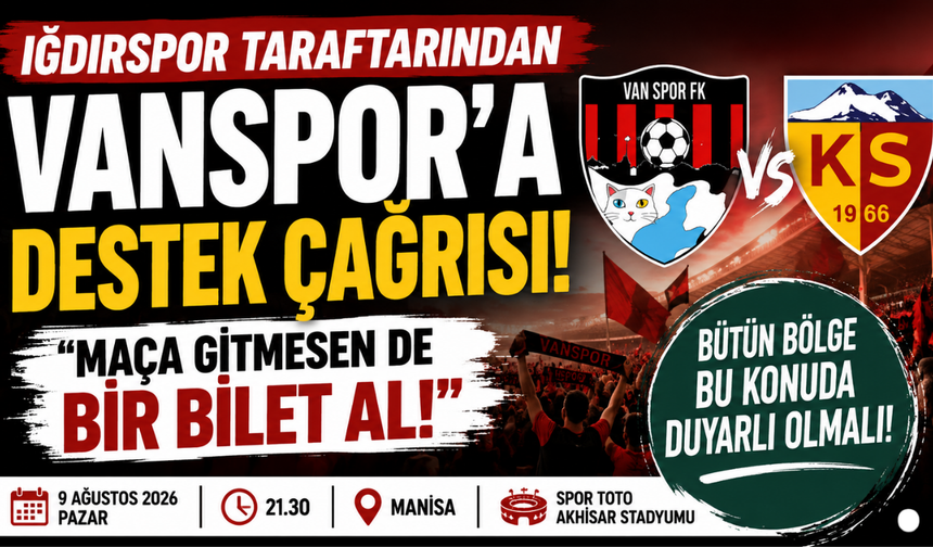 Iğdırspor Taraftar Grubundan Vanspor'a destek: “Maça Gitmesen de Bir Bilet Al!”