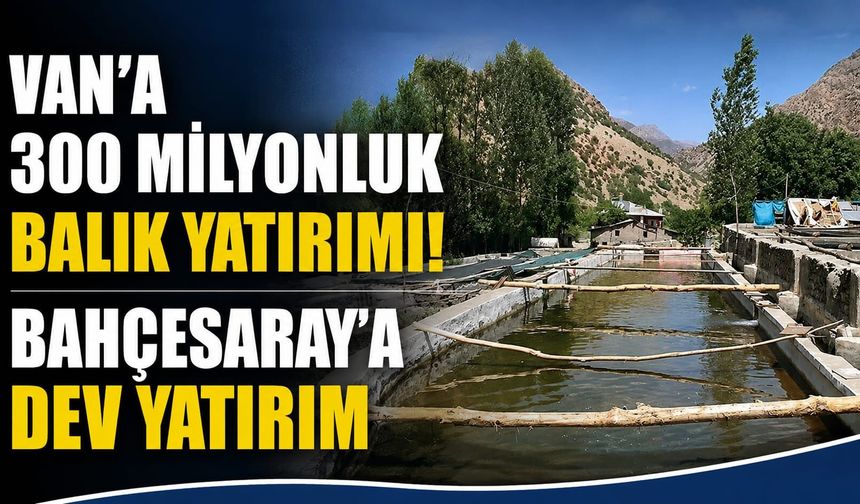 Van’a 300 Milyonluk Balık Yatırımı! Bahçesaray’a Dev Yatırım