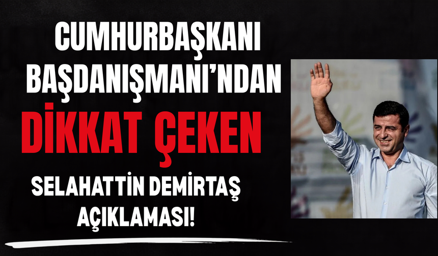 Cumhurbaşkanı Başdanışmanı’ndan Dikkat Çeken Demirtaş Açıklaması!