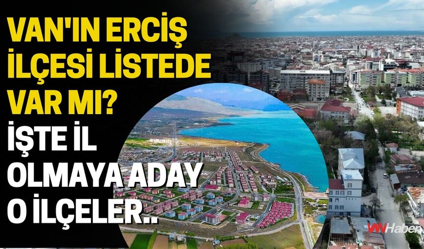 Van'ın Erciş İlçesi Listede Var mı? İşte İl Olmaya Aday O İlçeler...