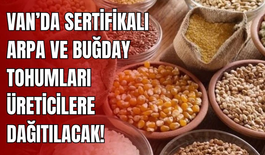 Van’da Sertifikalı Arpa ve Buğday Tohumları Üreticilere Dağıtılacak