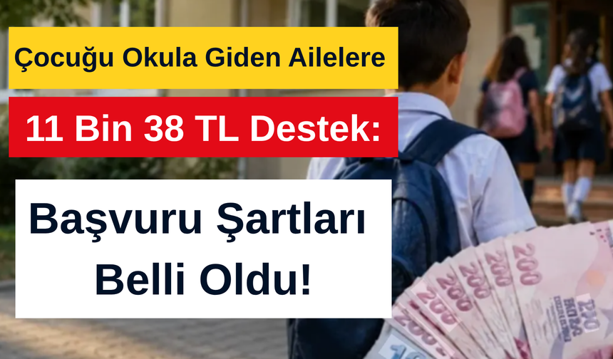 Çocuğu Okula Giden Ailelere 11 Bin 38 TL Destek: Başvuru Şartları Belli Oldu!