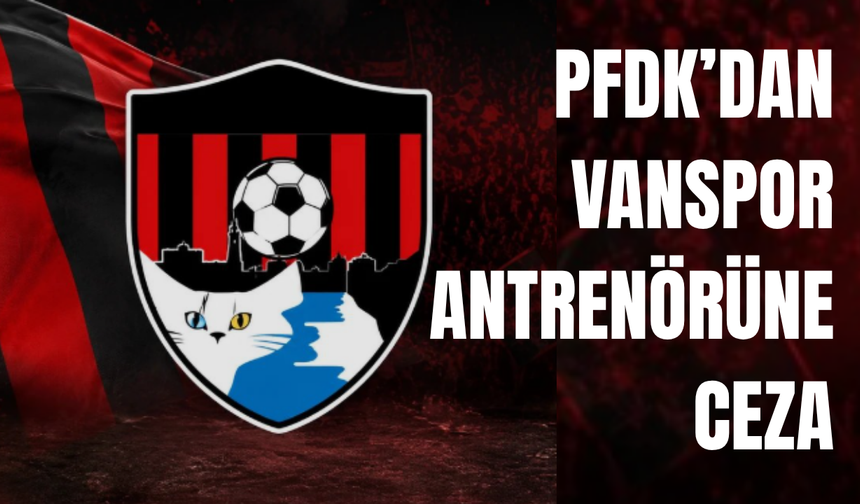 Vanspor Antrenörü Eser Çalı'ya PFDK’dan Ceza!